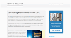 Desktop Screenshot of blownininsulationcost.net